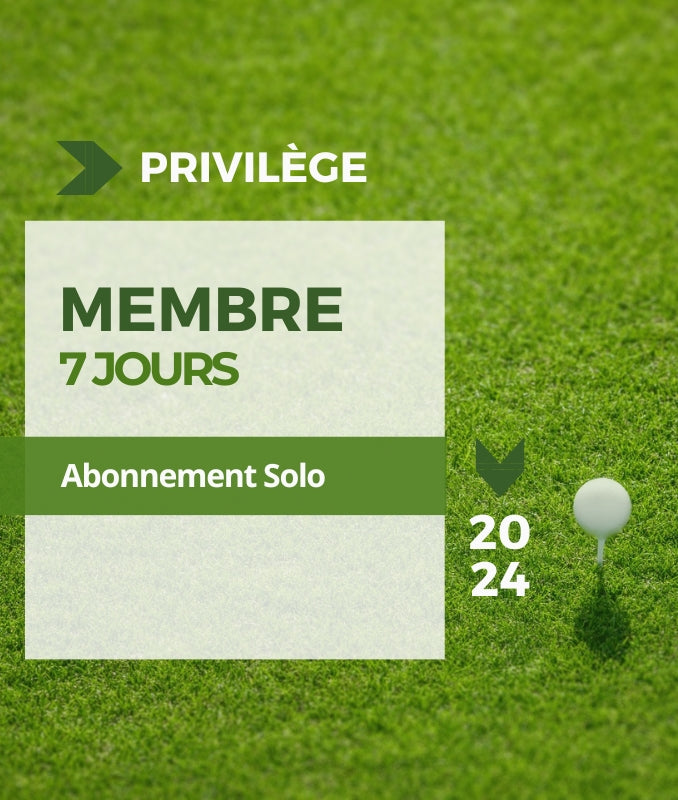 Abonnement de saison 2024 - Golf Saint-Simon - 7 jours - Tout temps - golf membership