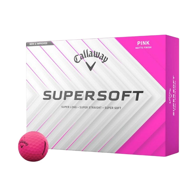 Balle de golf rose - Balle de golf Callaway Supersoft boite de 12 - Golf Saint-Simon