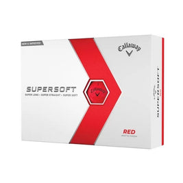Balle de golf rouge - Balle Callaway Supersoft boite de 12 unités - Balle de couleur - Boutique golf Saint-Simon