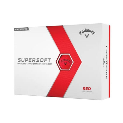 Balle de golf rouge - Balle Callaway Supersoft boite de 12 unités - Balle de couleur - Boutique golf Saint-Simon