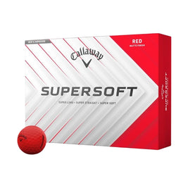 Balle de golf rouge - Balle Callaway Supersoft boite de 12 unités - Balle de couleur - Boutique golf Saint-Simon
