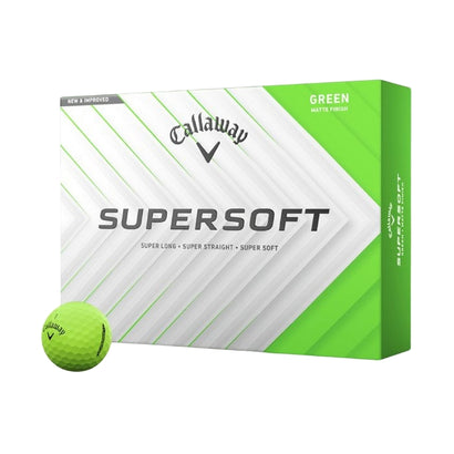 Balle de golf Callaway Supersoft verte - Boite de 12 balles - Golf Saint-Simon