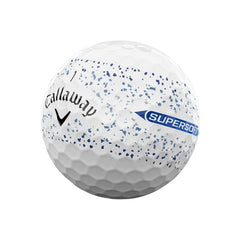 Balle de golf Callaway Supersoft Splatter blanche et bleu - Golf Saint-Simon