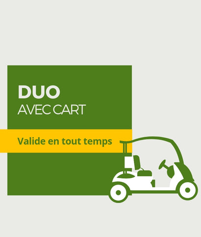 Forfait golf duo avec cart - en tout temps