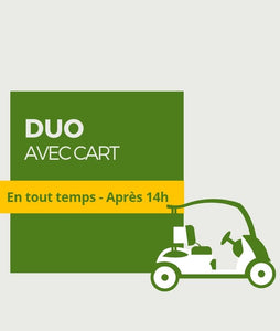 Forfait golf duo avec cart - en tout temps - après 14h