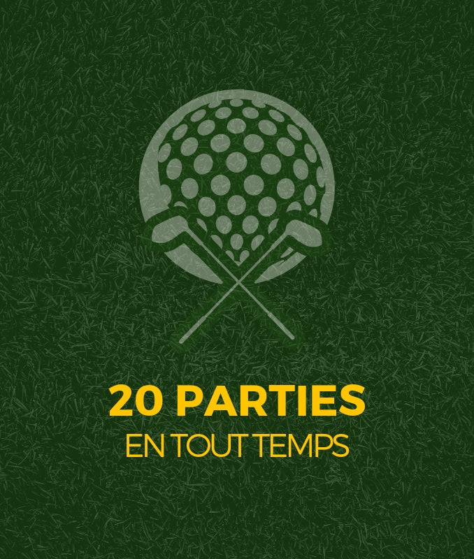 20 Parties de golf 18 trous en tout temps - Club de golf Saint-Simon
