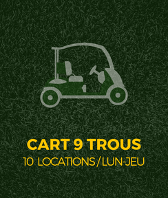 Voiturette de golf - cart de golf 9 trous